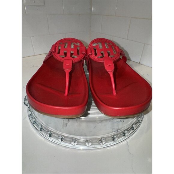 Tommy Hilfiger Womens Relina Red Thong Sandals Shoes Sz 10 flip flops - Picture 2 of 13